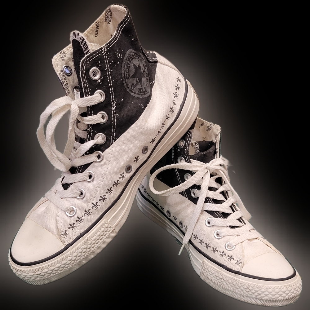 Converse Women's Black and White High-Top Sneakers